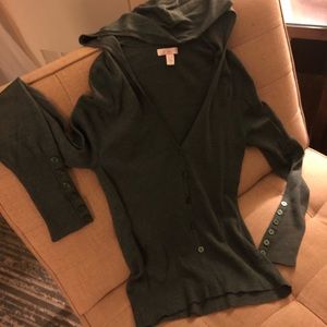 Light summer sweater green check hoodie